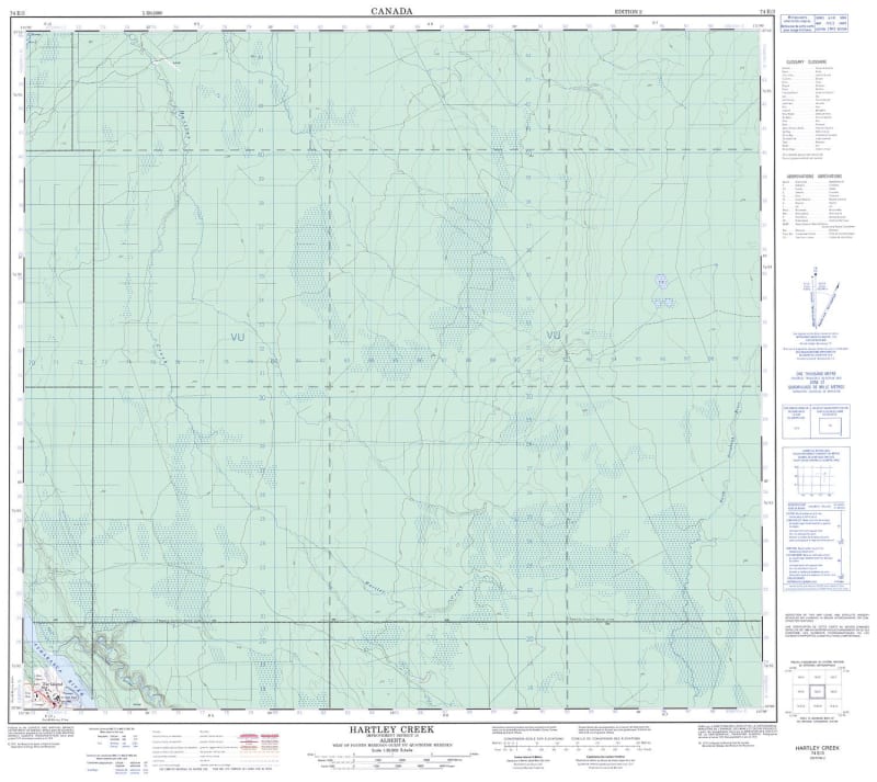 074E03 - HARTLEY CREEK - Topographic Map