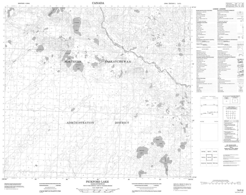 074F02 - PICKFORD LAKE - Topographic Map