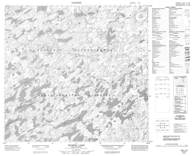 074J07 - RUMPEL LAKE - Topographic Map