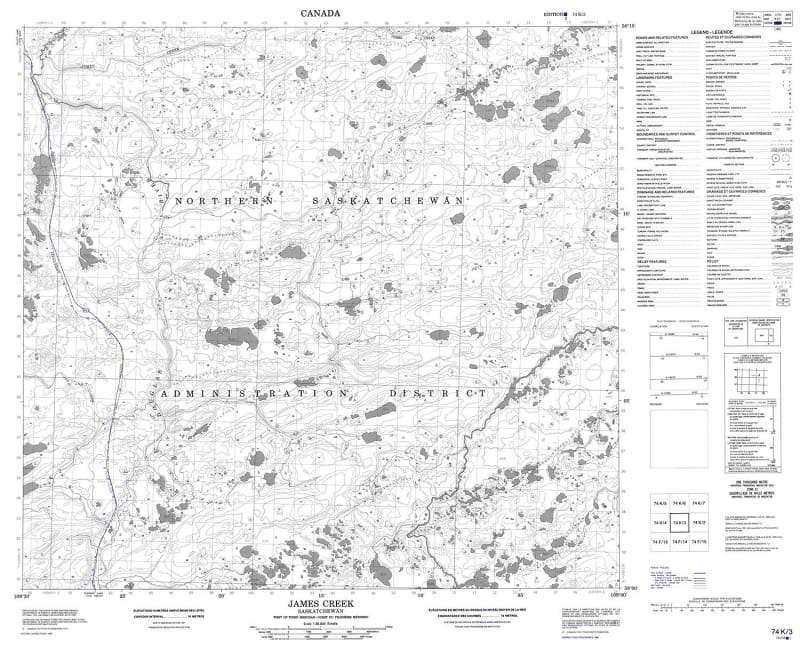074K03 - JAMES CREEK - Topographic Map