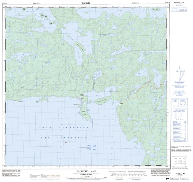 074N11 - THLUICHO LAKE - Topographic Map