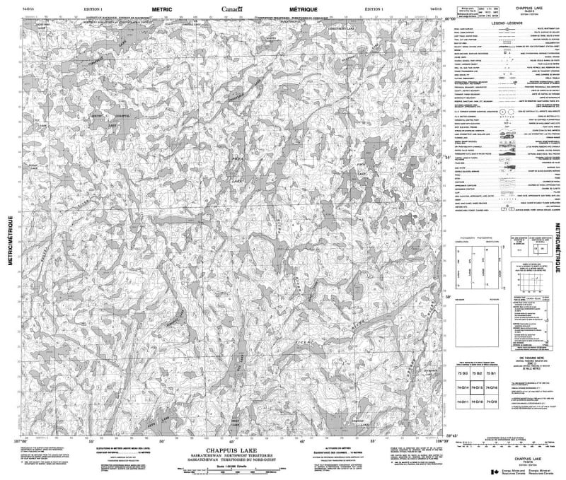 074O15 - CHAPPUIS LAKE - Topographic Map
