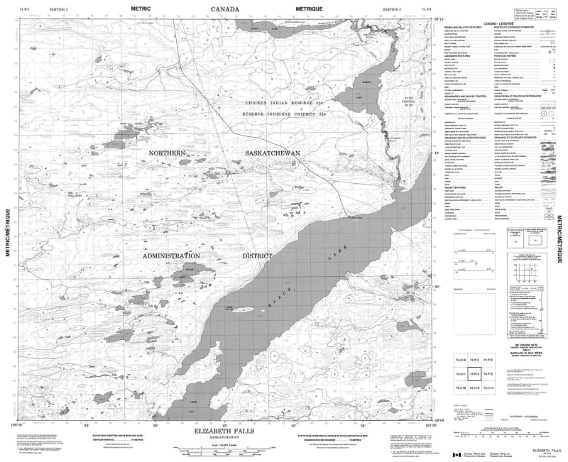 074P04 - ELIZABETH FALLS - Topographic Map