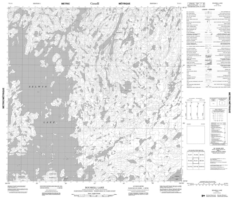 075A01 - BOUSKILL LAKE - Topographic Map