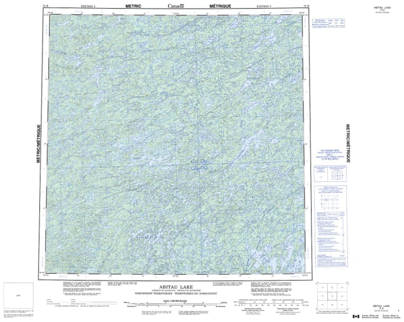 075B - ABITAU LAKE - Topographic Map