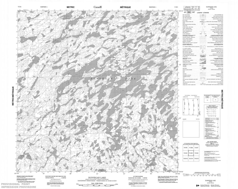 075B03 - DUNVEGAN LAKE - Topographic Map