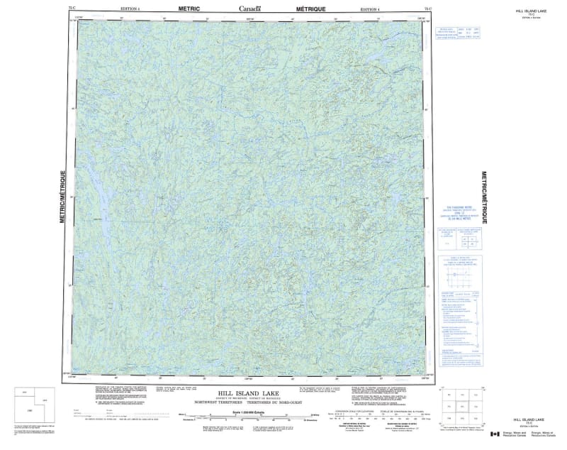 075C - HILL ISLAND LAKE - Topographic Map