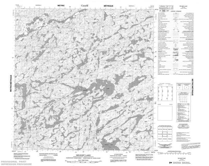 075C09 - DELIGHT LAKE - Topographic Map