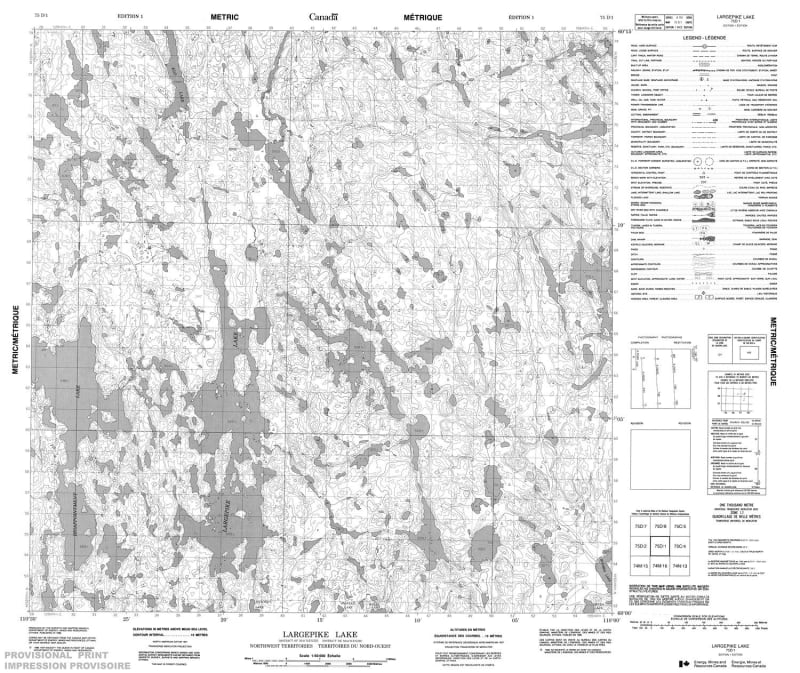 075D01 - LARGEPIKE LAKE - Topographic Map