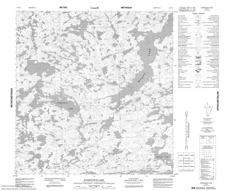 075G02 - KNOBOVITCH LAKE - Topographic Map