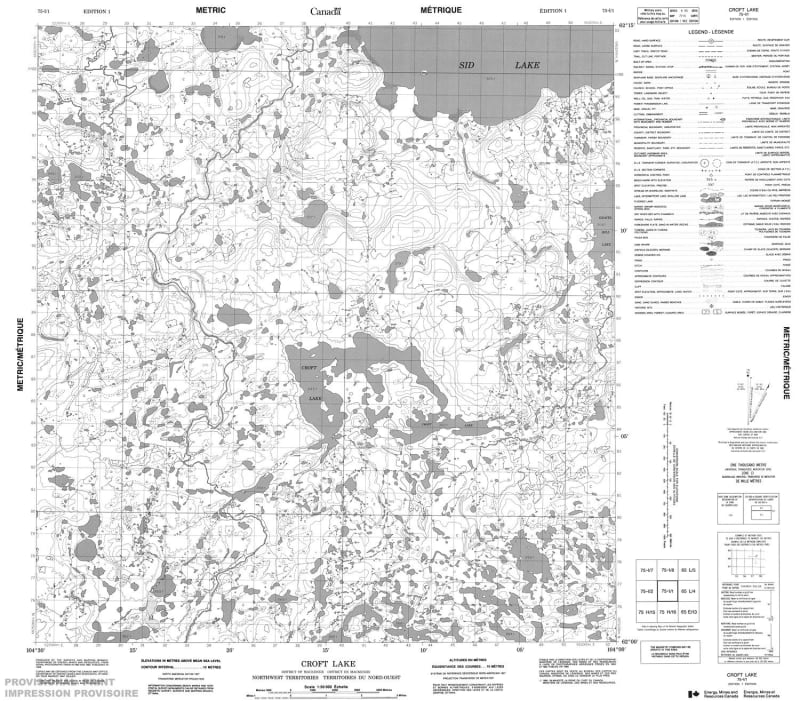 075I01 - CROFT LAKE - Topographic Map