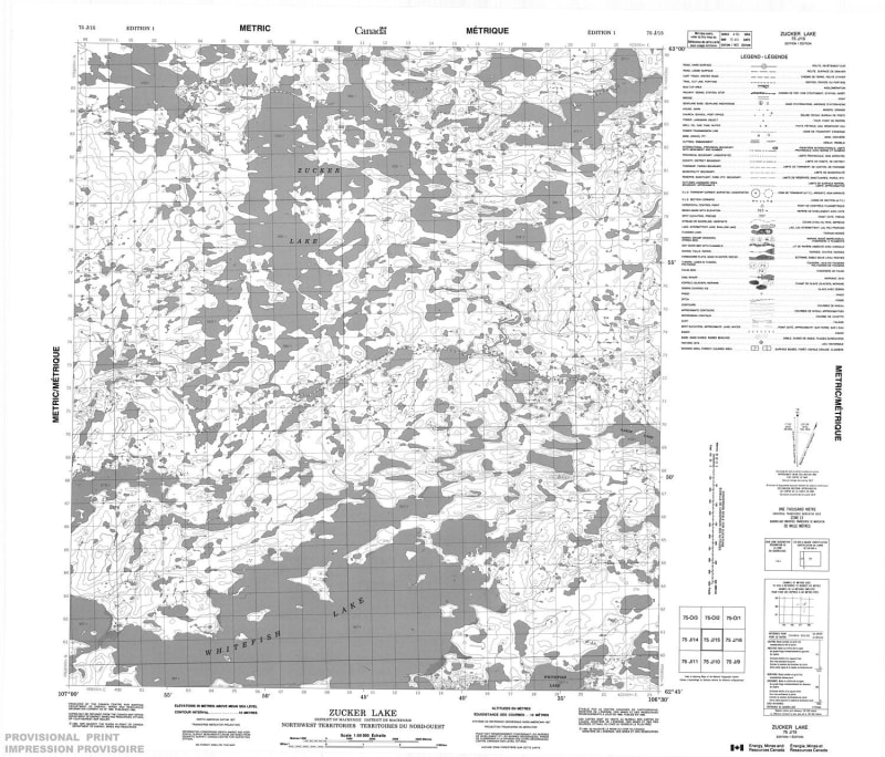 075J15 - ZUCKER LAKE - Topographic Map