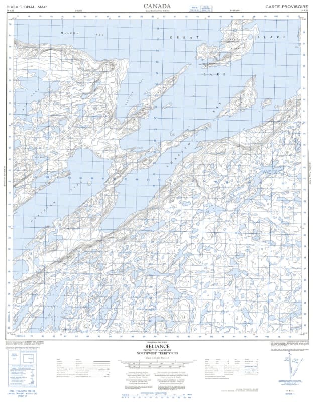 075K11 - RELIANCE - Topographic Map