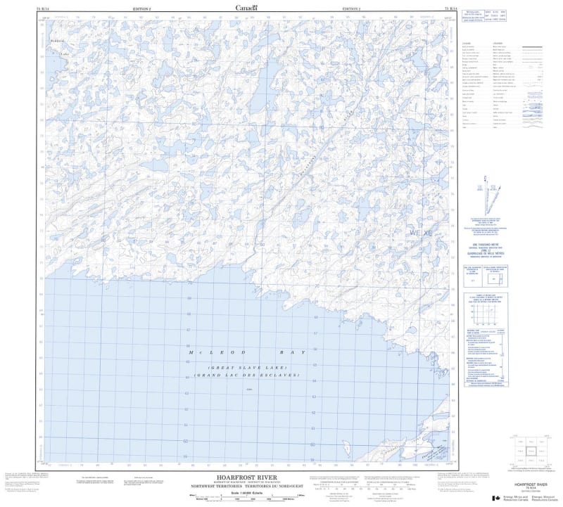 075K14 - HOARFROST RIVER - Topographic Map