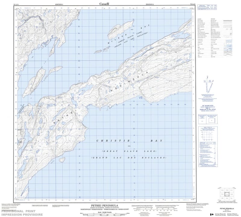 075L11 - PETHEI PENINSULA - Topographic Map