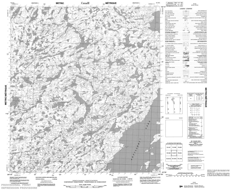 075N01 - NO TITLE - Topographic Map