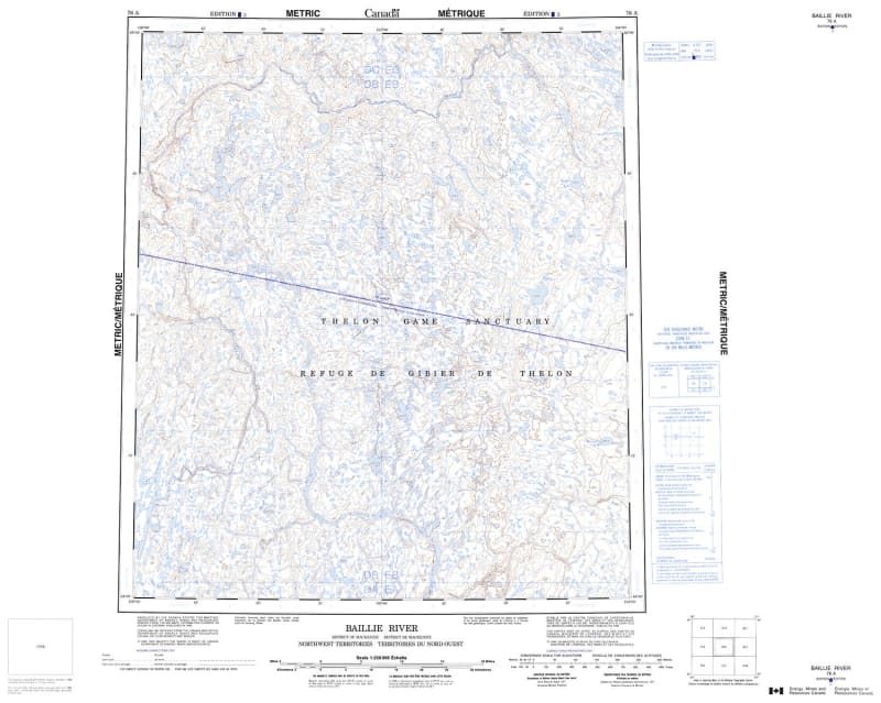 076A - BAILLIE RIVER - Topographic Map