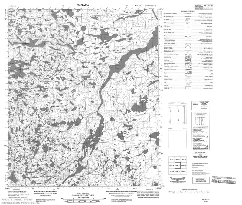 076B13 - GOLD LAKE - Topographic Map