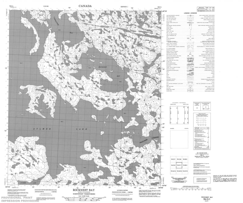 076C01 - ROCKNEST BAY - Topographic Map