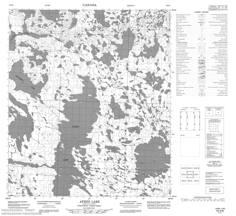 076C06 - AFRIDI LAKE - Topographic Map