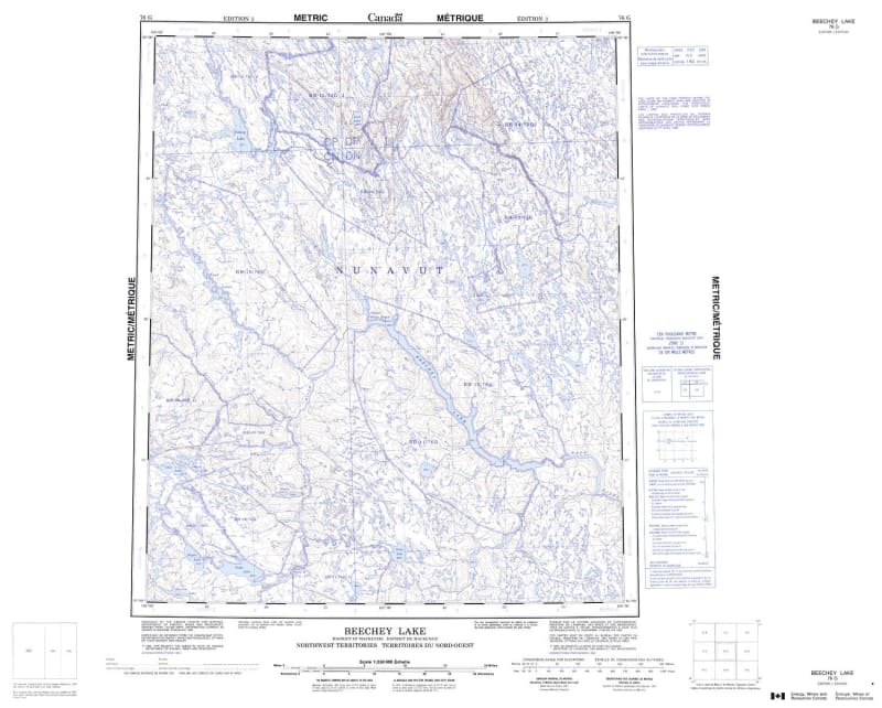 076G - BEECHEY LAKE - Topographic Map