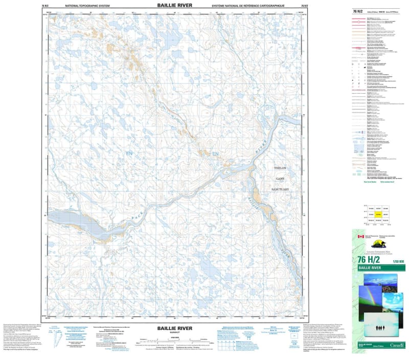 076H02 - BAILLIE RIVER - Topographic Map