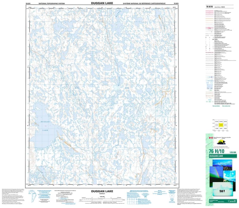 076H10 - DUGGAN LAKE - Topographic Map