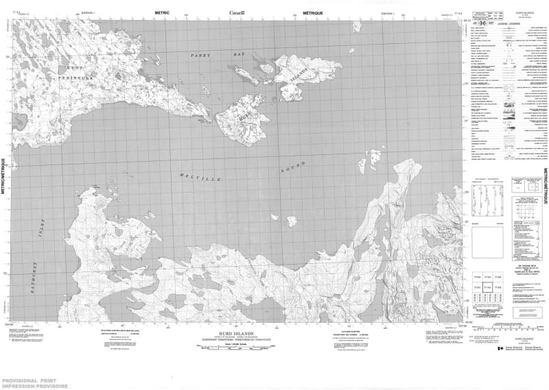 077A04 - HURD ISLANDS - Topographic Map