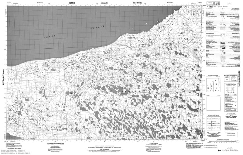 077A12 - HARGRAVE RIVER - Topographic Map