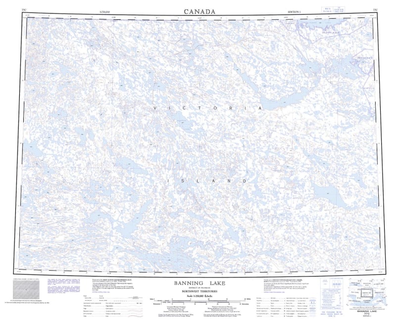 077C - BANNING LAKE - Topographic Map