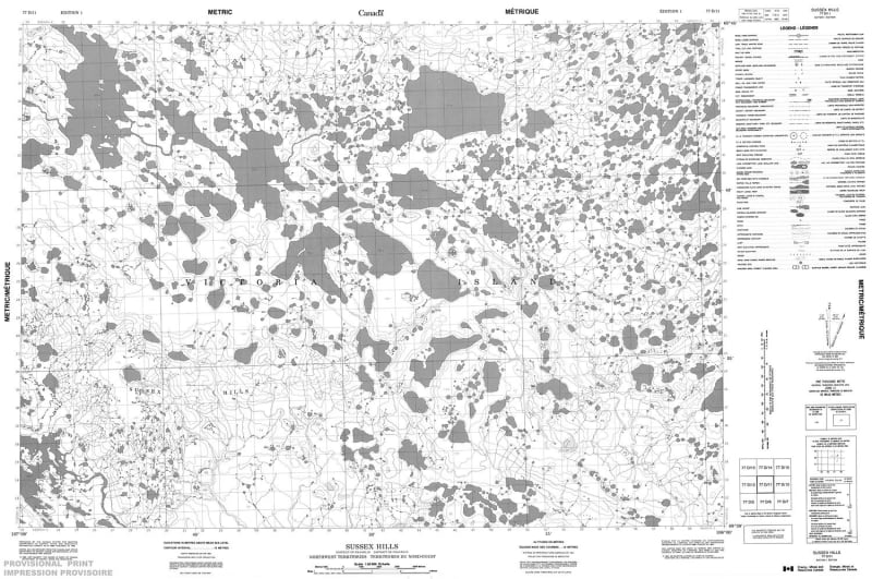 077D11 - SUSSEX HILLS - Topographic Map