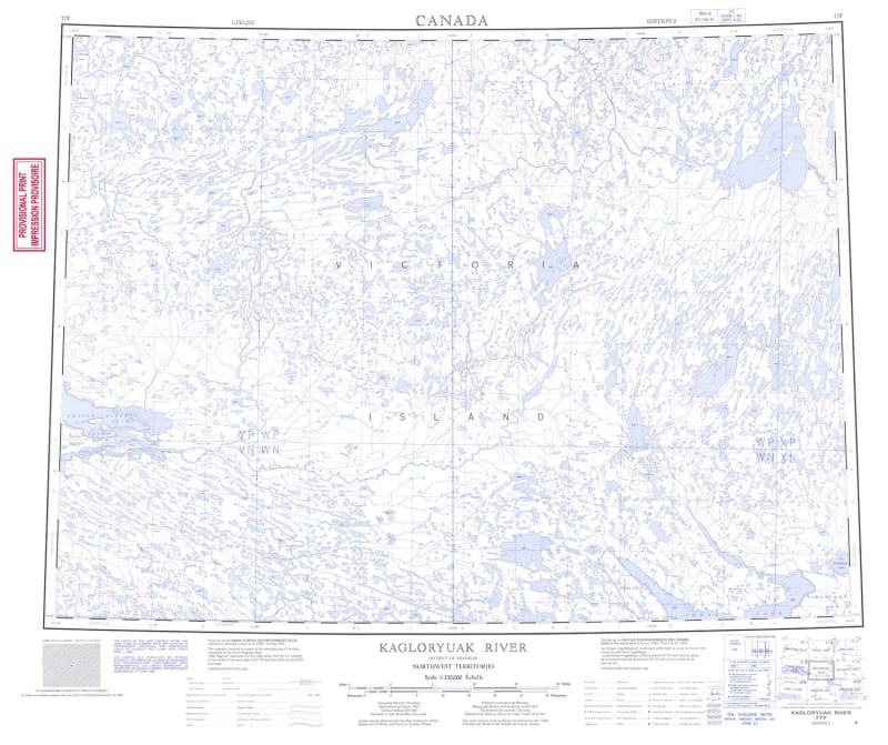077F - KAGLORYUAK RIVER - Topographic Map