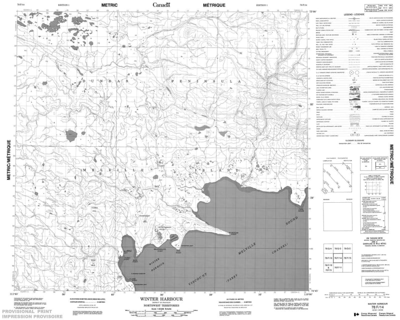 078F14 - WINTER HARBOUR - Topographic Map