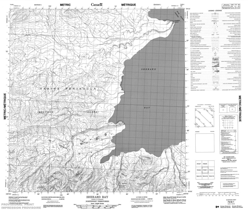 079B01 - SHERARD BAY - Topographic Map