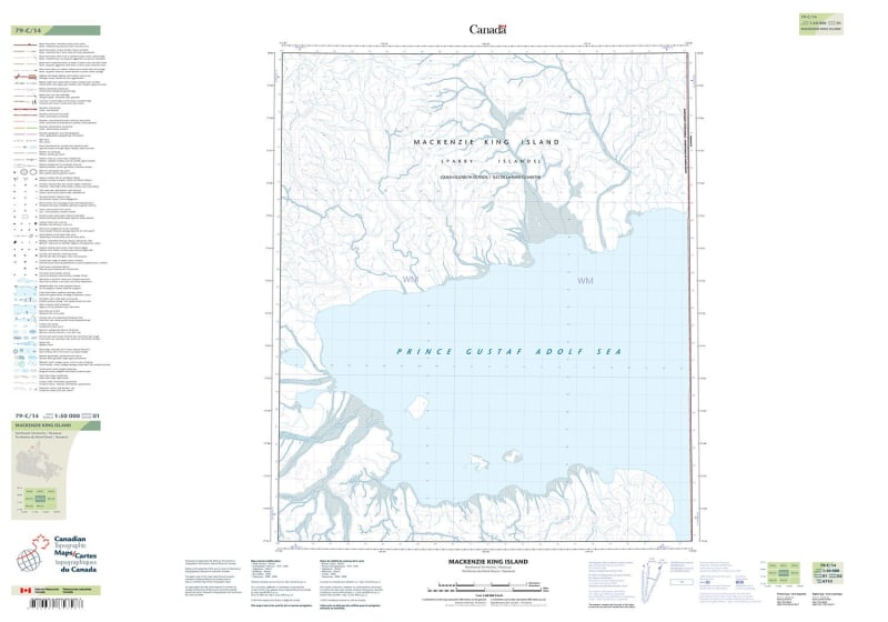 079C14 - MACKENZIE KING ISLAND - Topographic Map