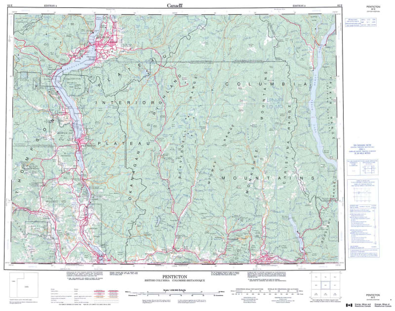 082E - PENTICTON - Topographic Map