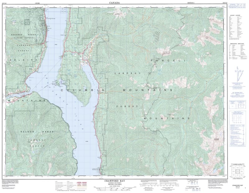 082F10 - CRAWFORD BAY - Topographic Map