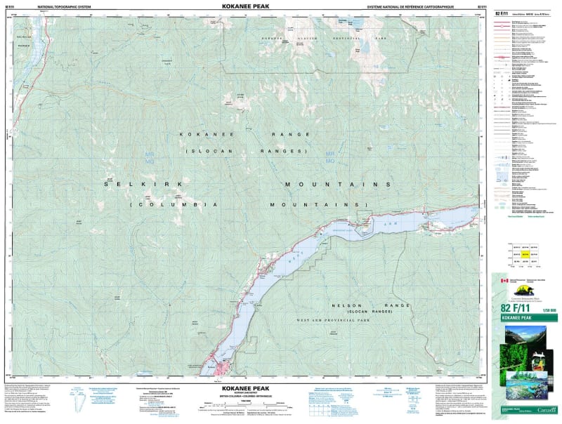 082F11 - KOKANEE PEAK - Topographic Map