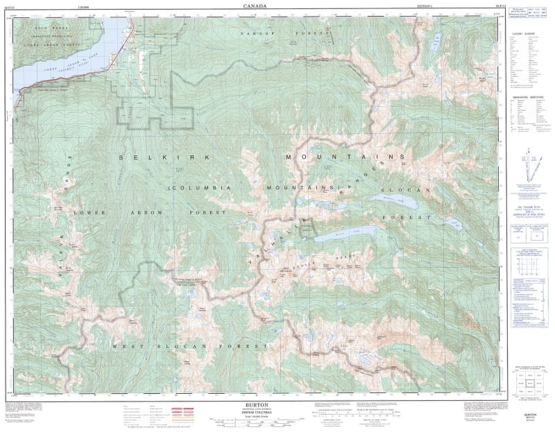 082F13 - BURTON - Topographic Map