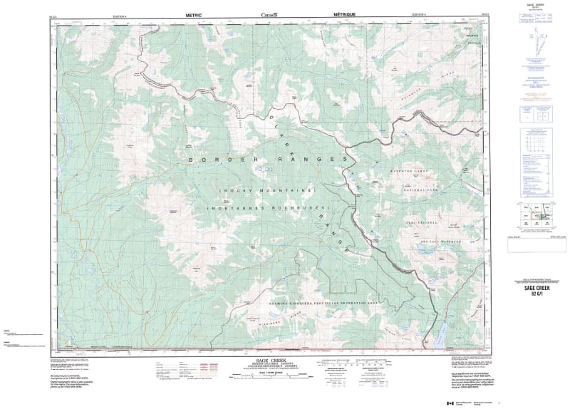 082G01 - SAGE CREEK - Topographic Map