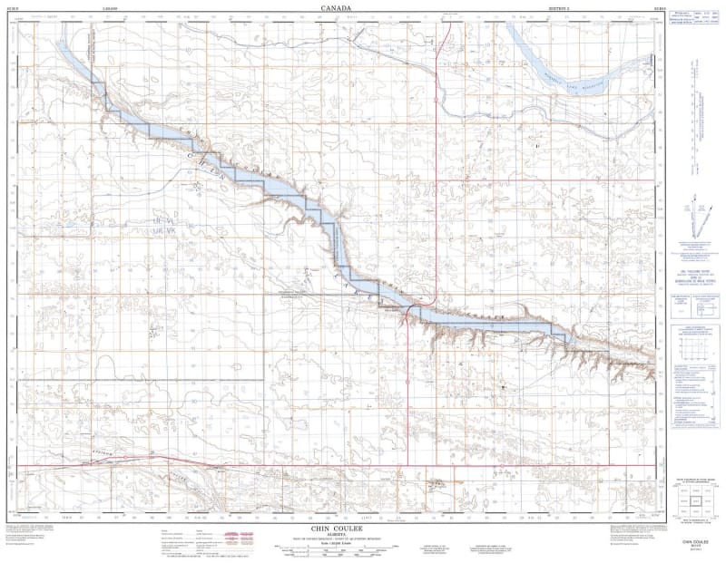 082H09 - CHIN COULEE - Topographic Map