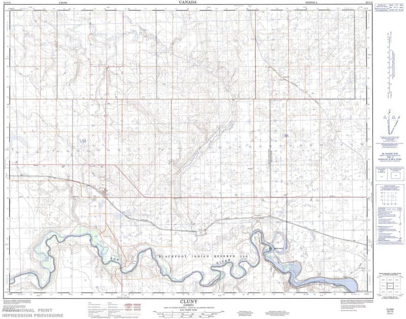 082I15 - CLUNY - Topographic Map