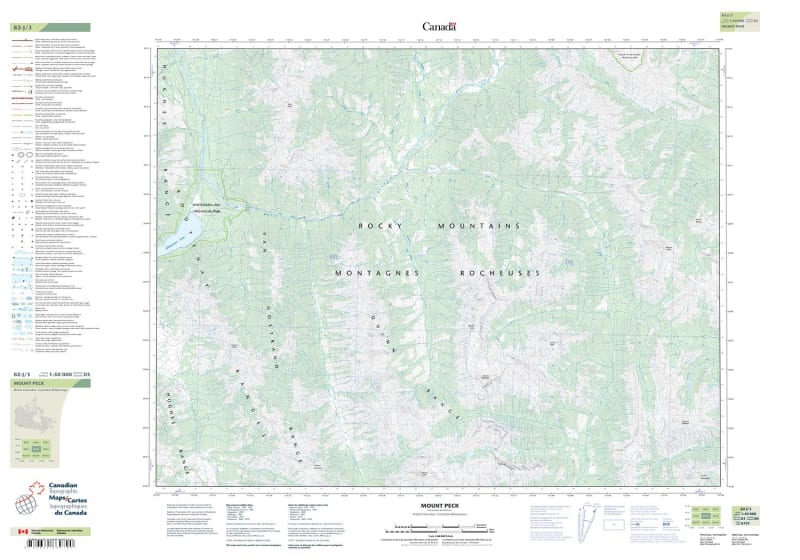 082J03 - MOUNT PECK - Topographic Map