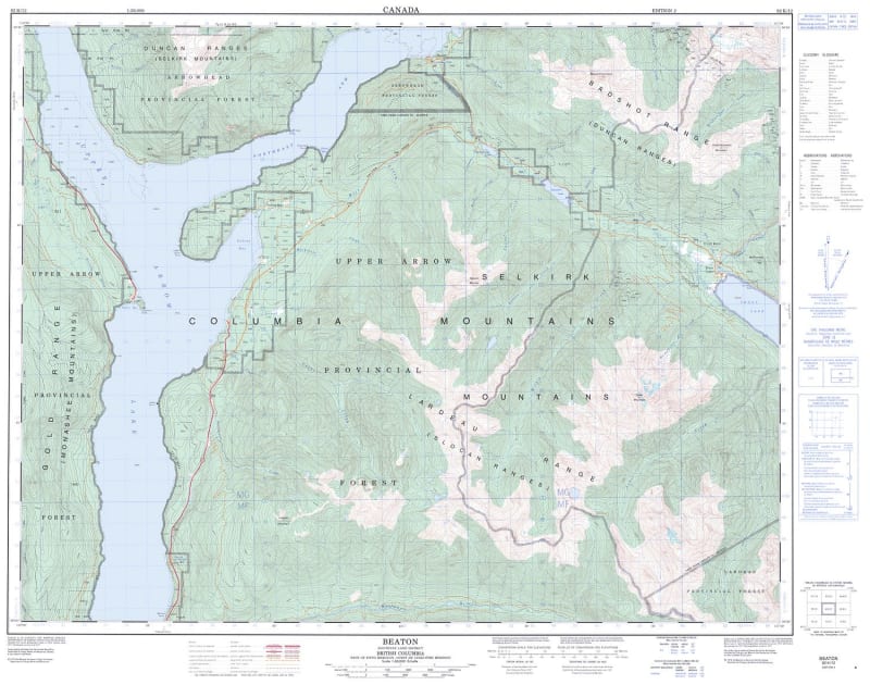 082K12 - BEATON - Topographic Map