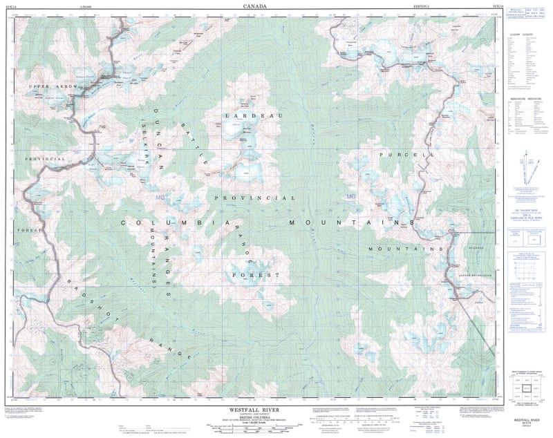 082K14 - WESTFALL RIVER - Topographic Map