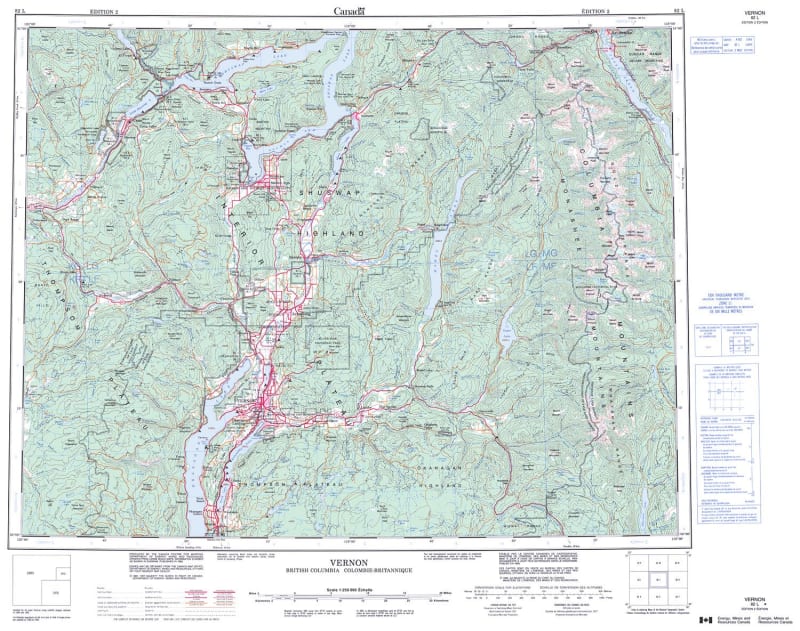 082L - VERNON - Topographic Map