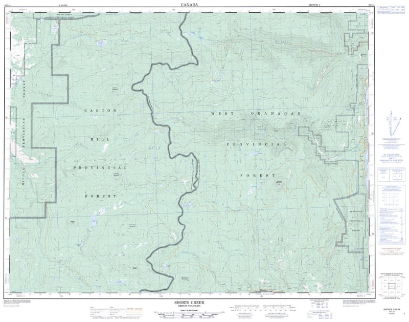 082L04 - SHORTS CREEK - Topographic Map