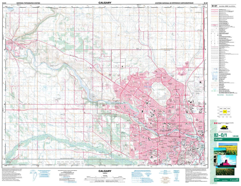 082O01 - CALGARY - Topographic Map