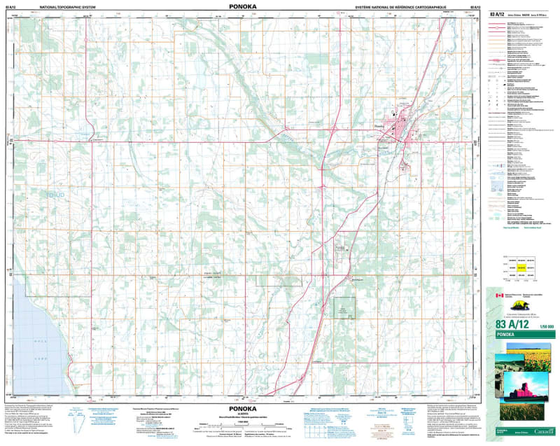 083A12 - PONOKA - Topographic Map