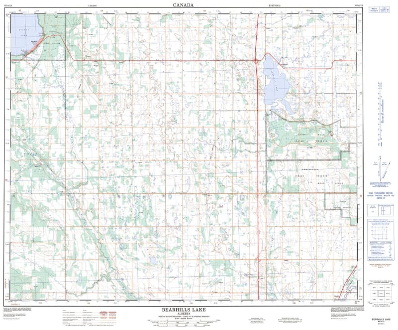 083A13 - BEARHILLS LAKE - Topographic Map